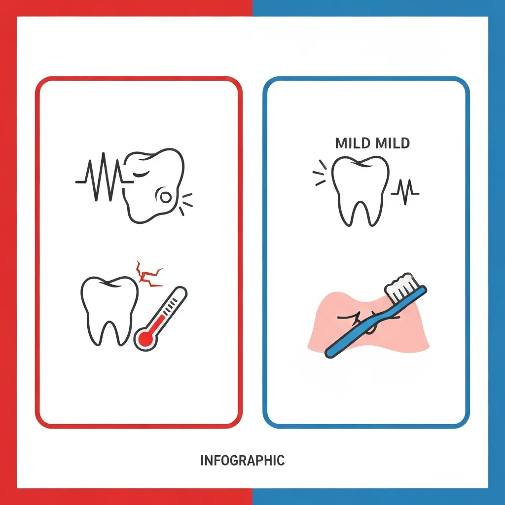 すぐ受診すべき赤旗サインと様子見でよいケースの比較図