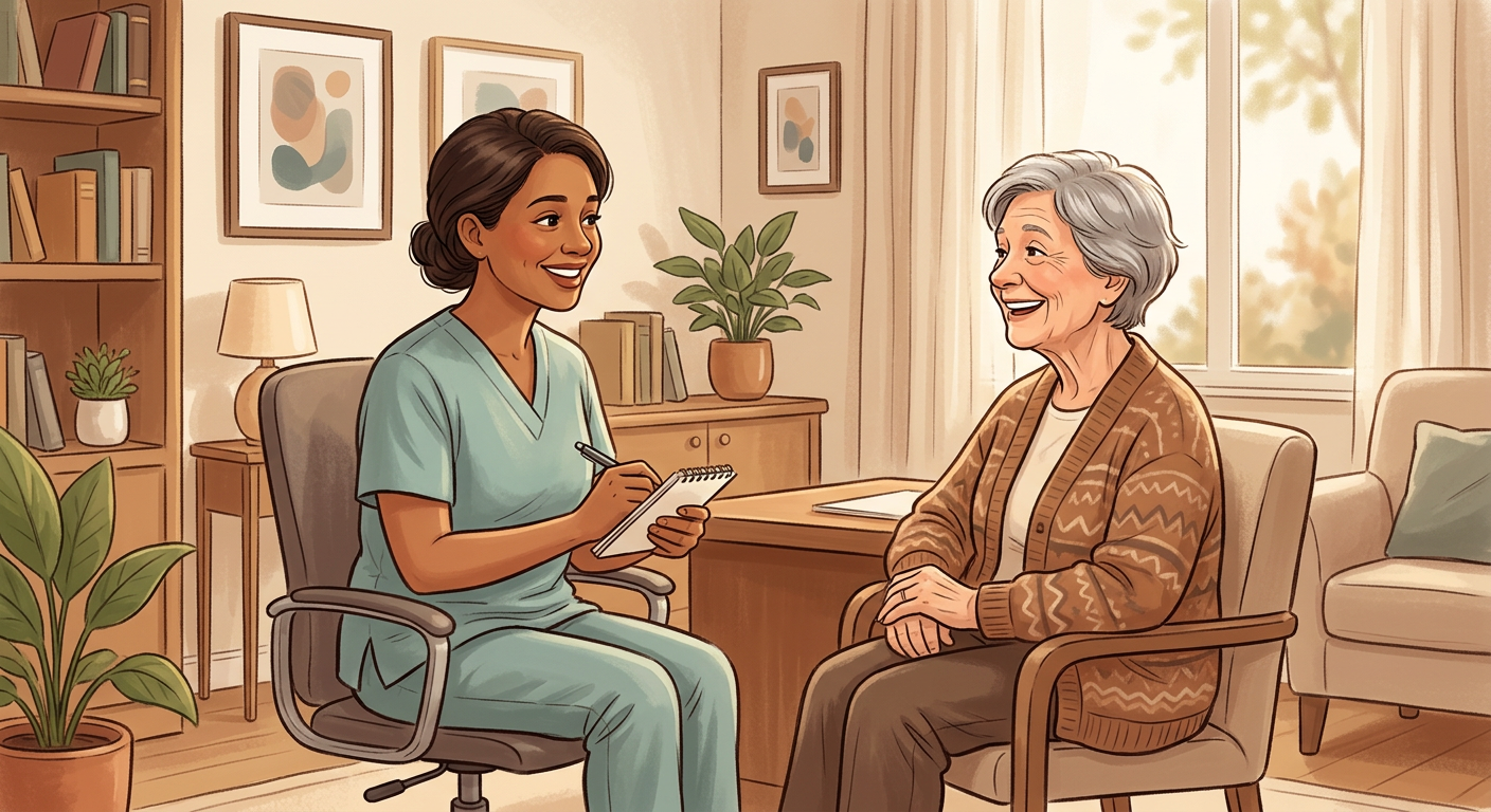 歯科医師と患者さんの丁寧なカウンセリングの様子